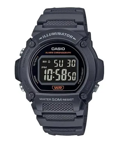 ساعة كاسيو بسوار ريزن موديل W-219H-8BVDF