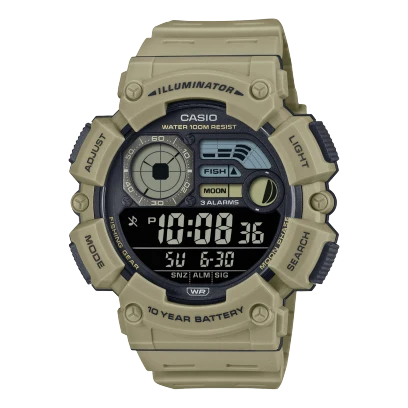 ساعة كاسيو بسوار ريزن موديل WS-1500H-5BVDF