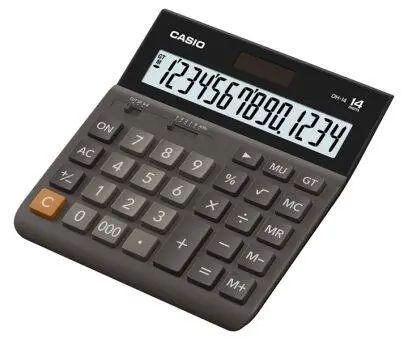 آلة حاسبة عملية كاسيو DH-14-BK-W-DP