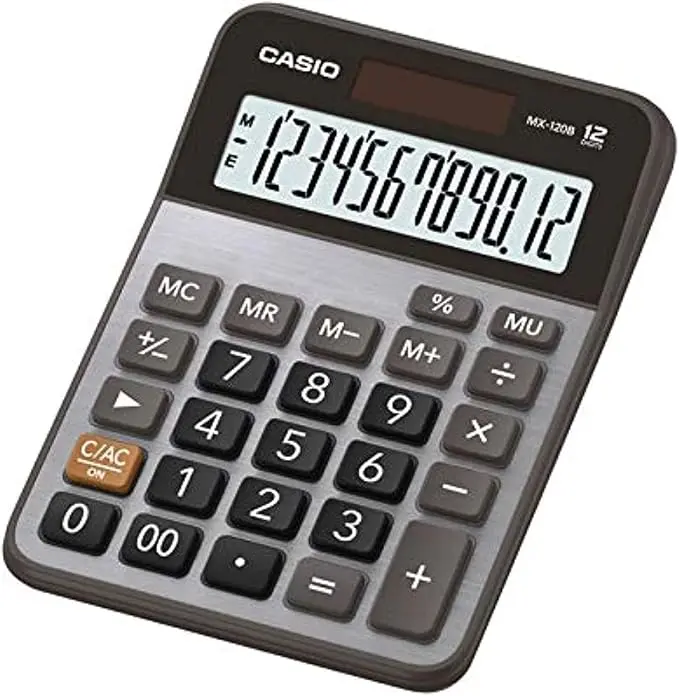 آلة حاسبة أساسية كاسيو MX-120B-W-DC