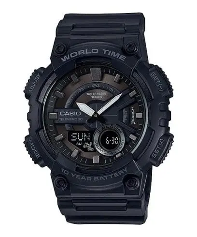Casio Resin Band Watch AEQ-110W-1BVDF