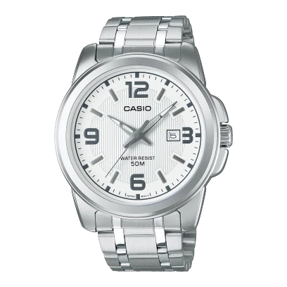 Casio Stainless Steel Triple-Fold Clasp Watch MTP-1314D-7AVDF