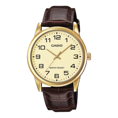 ساعة كاسيو بسوار جلد موديل MTP-V001GL-9BUDF