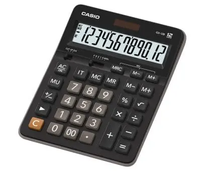 Casio Practical Calculator GX-12B-BK-W-DC