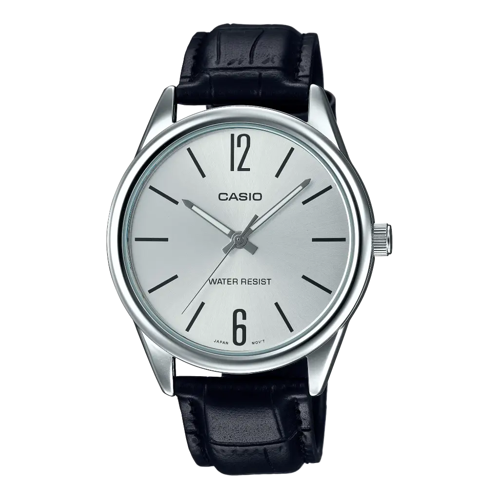 ساعة كاسيو بسوار جلد موديل MTP-V005L-7BUDF