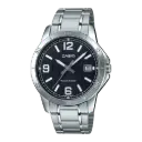 Casio Stainless Steel Triple-Fold Clasp Watch MTP-V004D-1B2UDF