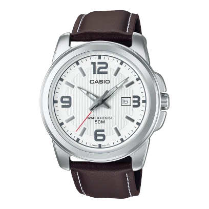 ساعة كاسيو بسوار جلد أصلي موديل MTP-1314L-7AVDF