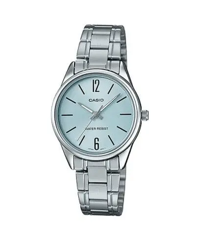 Casio Stainless Steel Triple-Fold Clasp Watch LTP-V005D-2BUDF