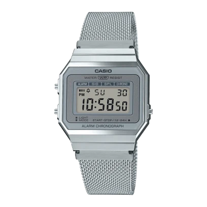 Casio Stainless Steel Mesh Adjustable Clasp Watch A700WM-7ADF