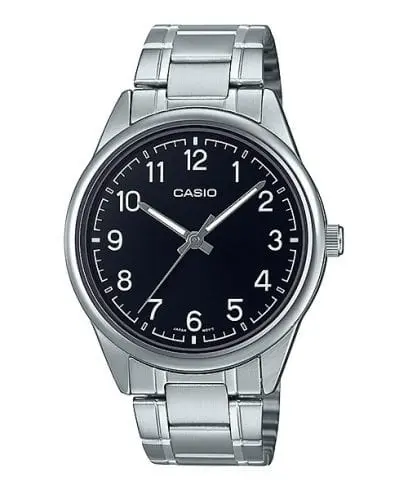 Casio Stainless Steel Triple-Fold Clasp Watch MTP-V005D-1B4UDF