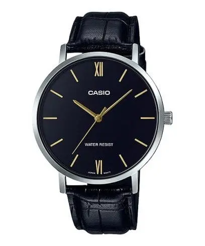 Casio Leather Band Watch MTP-VT01L-1BUDF