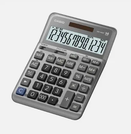 Casio Practical Calculator DM-1400F-W-DP