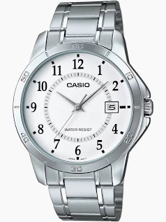 Casio Stainless Steel Triple-Fold Clasp Watch MTP-V004D-7BUDF
