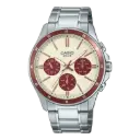 Casio Stainless Steel One-Touch 3-Fold Clasp Watch MTP-1374D-5A2VDF