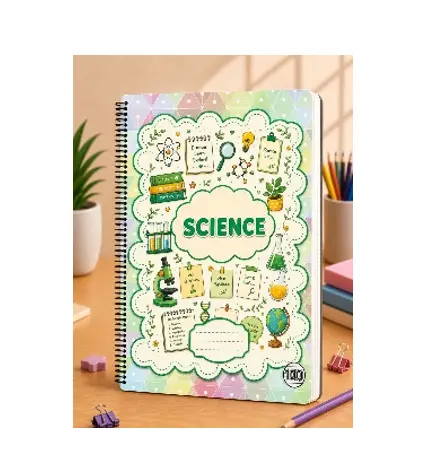 A4 Science Wirebound Notebook 100 Sheets