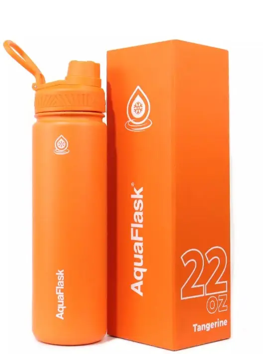 Aqua Flask Regular Water Bottle 22oz 650 ML Tangerine AF-S28