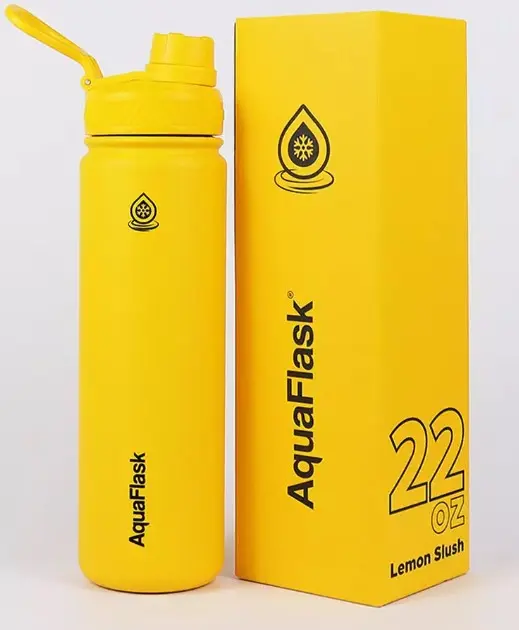 Aqua Flask Regular Water Bottle 22oz 650 ML Lemon Slush AF-R39