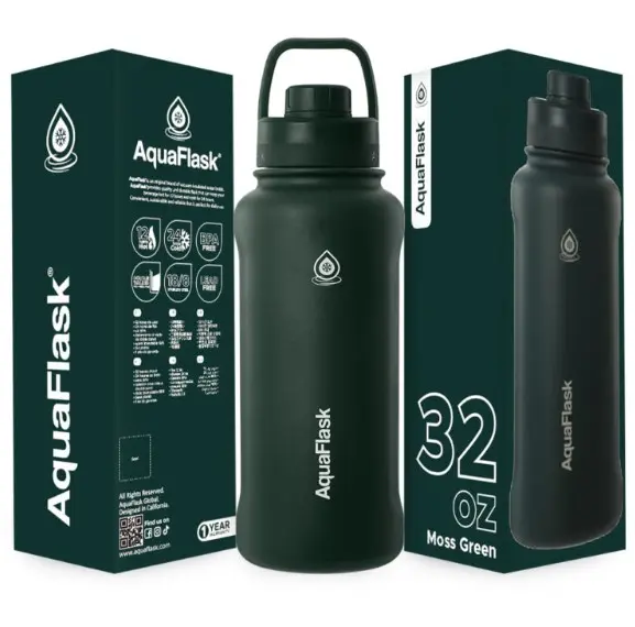 Aqua Flask Regular Water Bottle 32oz 946 ML Moss Green AF-T32