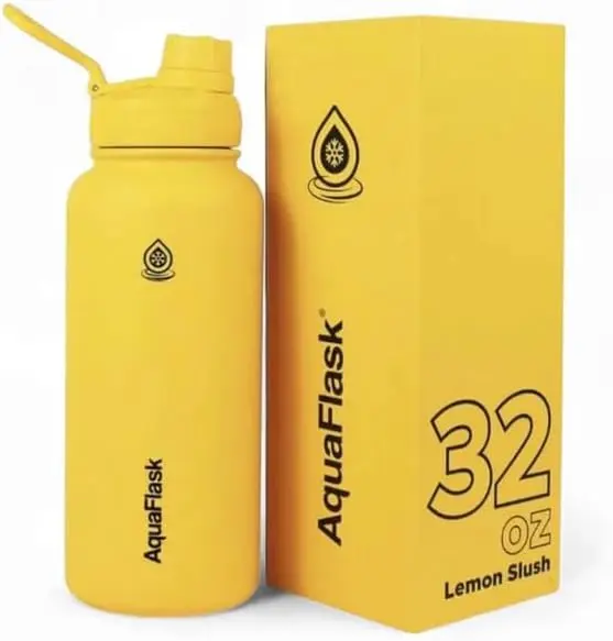 Aqua Flask Regular Water Bottle 946ml Lemon Slush, Model AF-T33