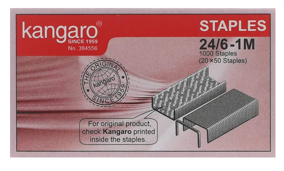 Kangaro 24/6 Staples – Single Piece Pack