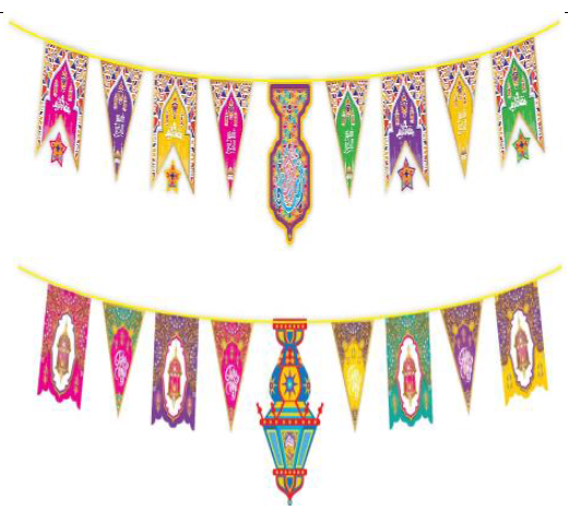 Luxury Ramadan Decorations with Oriental Hanging Ornaments – 12-Piece Pack