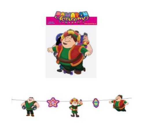 Jumbo Character Decorative Garland – 12-Piece Pack