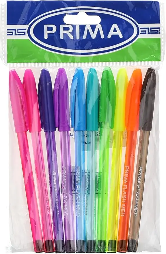 Prima Flash Pen Set, 10 Pieces