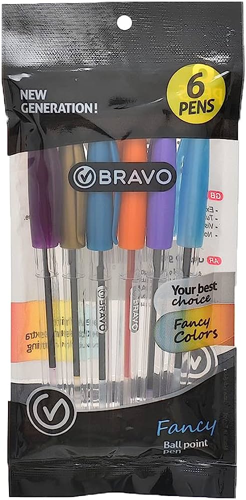 Bravo Fancy Ballpoint Pen 6 Different Colors