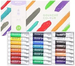 M&G Gouache Paint Tubes – 24 Colors, 12ml