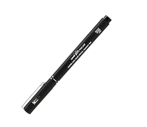 Uni Drawing Pen 0.5 mm Black – Single Piece