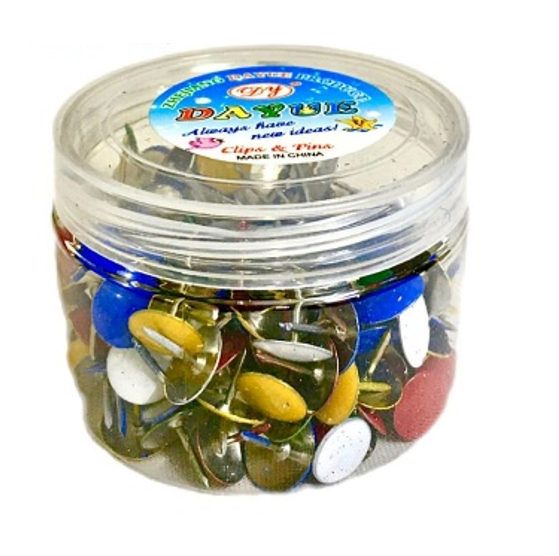 دبوس مكتب ملون علبة فاكيوم