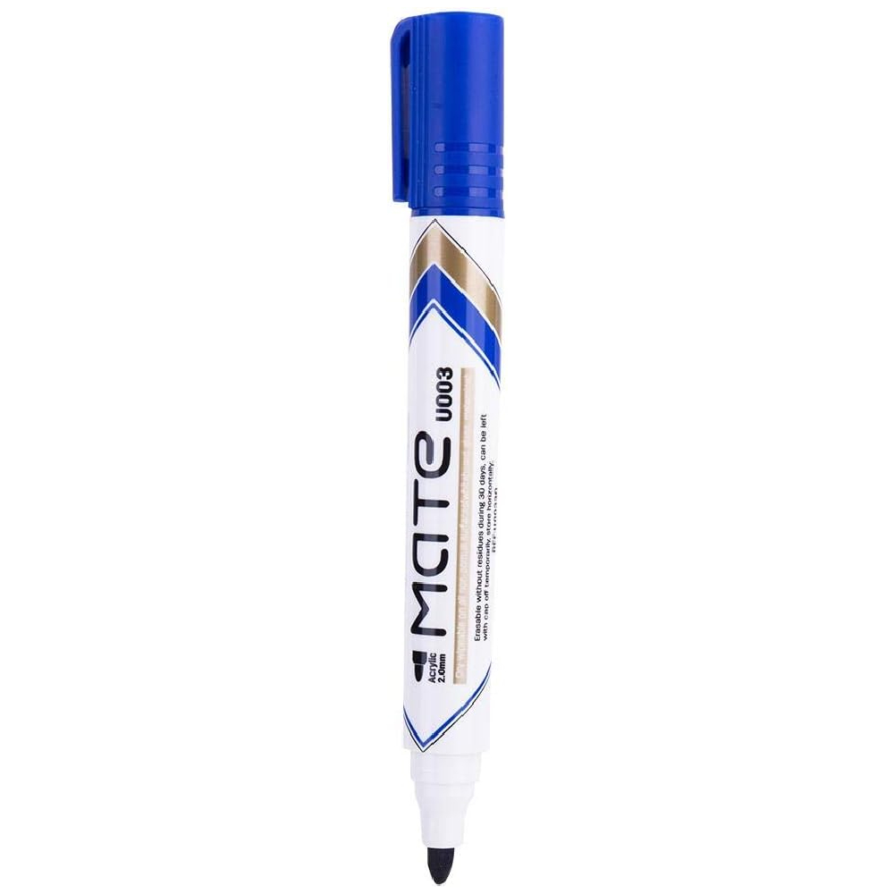 Deli Whiteboard Marker Flat Tip Blue