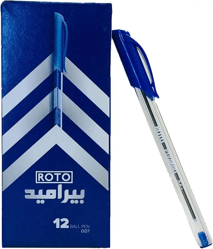 روتو علبة 12 قلم بيراميد أزرق