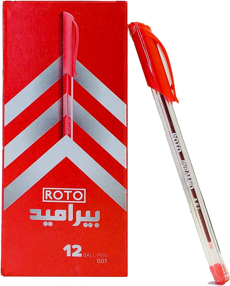  علبة 12 قلم روتو بيراميد احمر