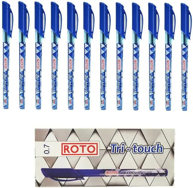 Roto 12-Piece Pen Set Box Roto Tri-Touch Blue