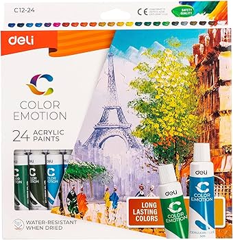 ديلي علبة ألوان اكريليك 24 لون 12مل