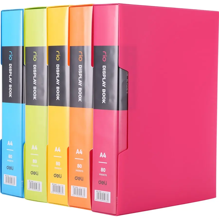 Deli Photo Holder 80Pockets Colors Fluorescent