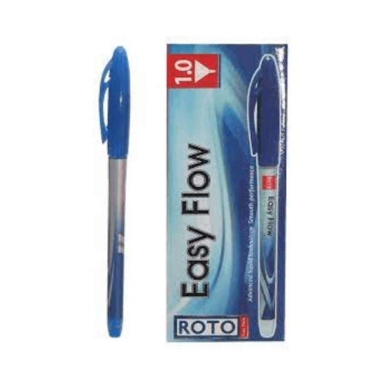 Roto easy flow ballpoint pen, 1.0 mm, blue - pack of 12