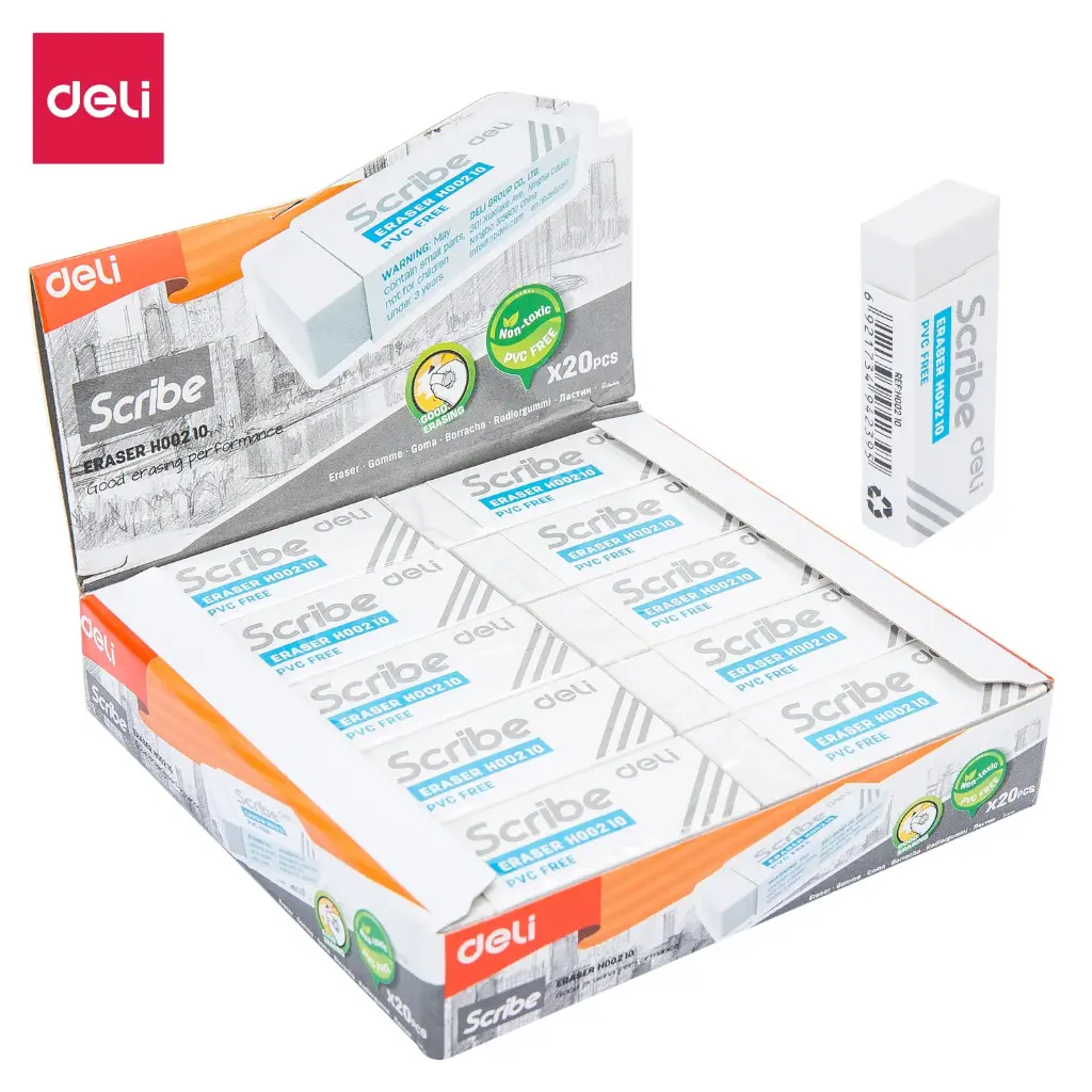 Deli White Eraser EH00210 – 20-Piece Pack