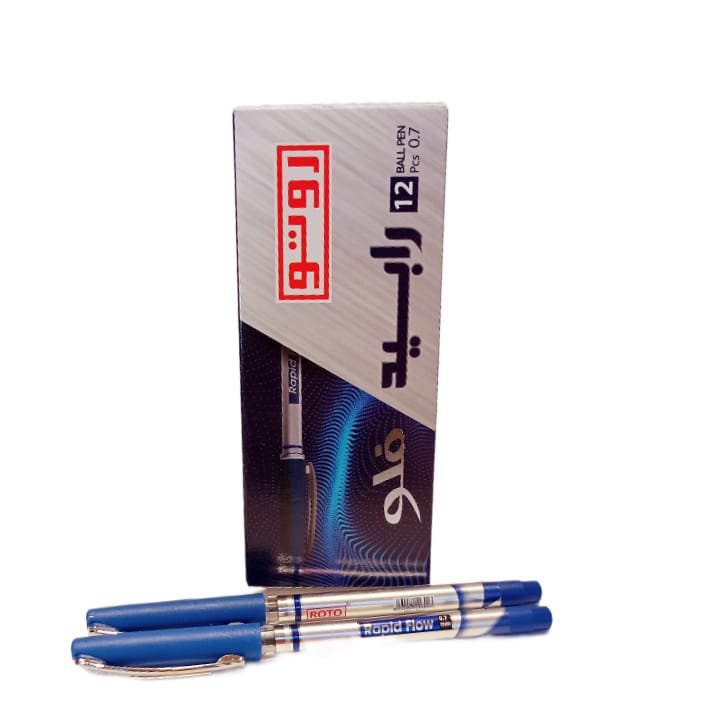  علبة 12 قلم روتو رابد فلو ازرق