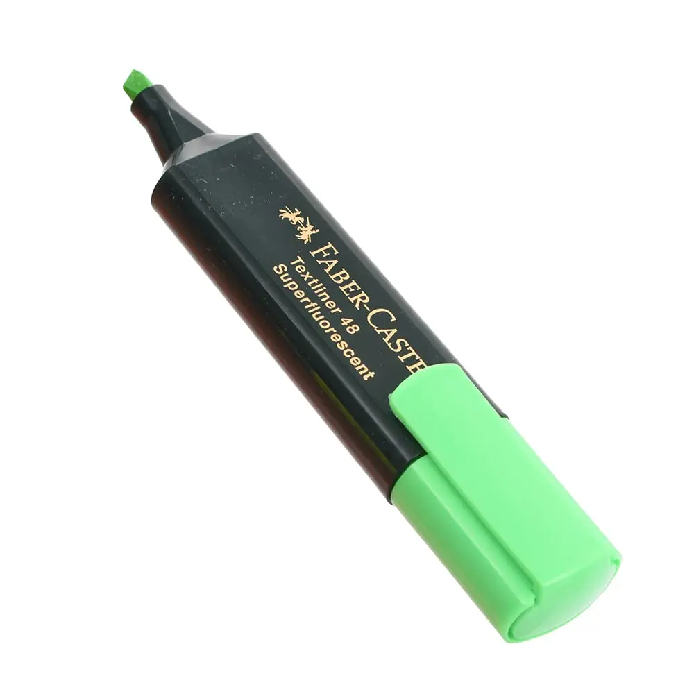 Faber-Castell Fluorescent Green Highlighter Pens – 12-Piece Pack