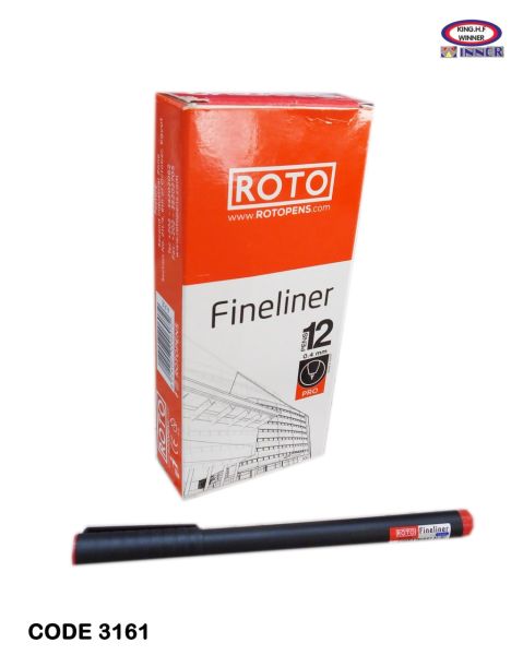 Roto Fine Liner Felt Tip Marker 12-Piece Set Black Roto