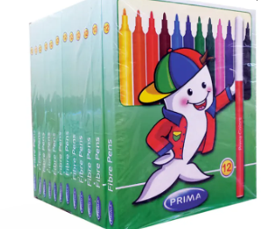 بريما الوان فلوماستر 12لون علبه كرتون عادي شرنك 12 قطعة