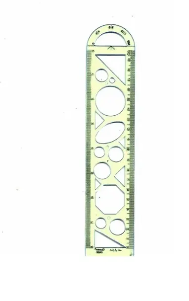 Prima Geometric Shape Ruler Set, 20 cm, 24 Pieces