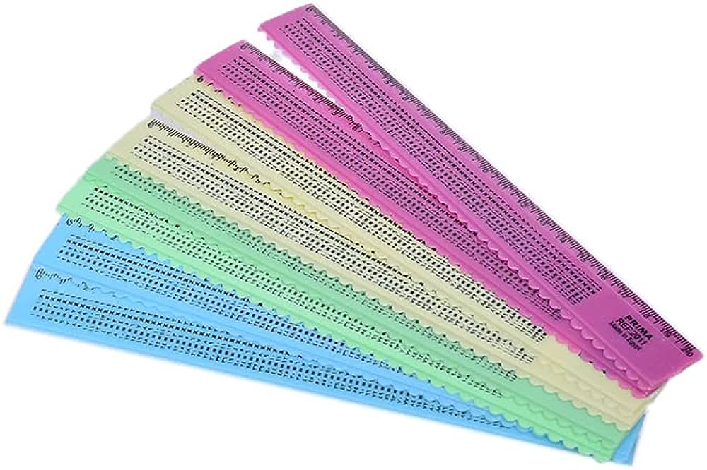 بريما مسطره فيسفوري 20سم بلاستيك دستة24 قطعة