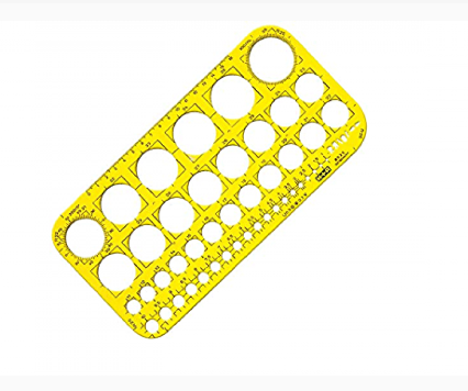 بريما ادوات هندسيه شبلونه دوائر دستة12 قطعة
