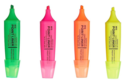 طقم قلم مظهر 4 الوان ام اند جي