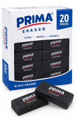 Prima Eraser 20 Pieces – Black
