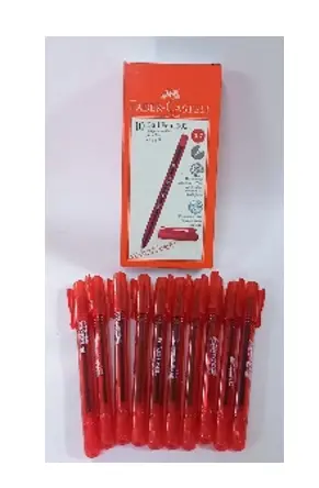 Faber-Castell Box 10 Pens Ballpoint in Castell 1002 Red