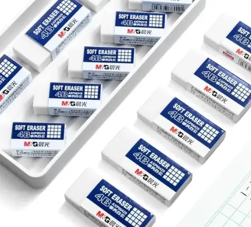 M&G Dozen Eraser White Rectangle 30 Piece